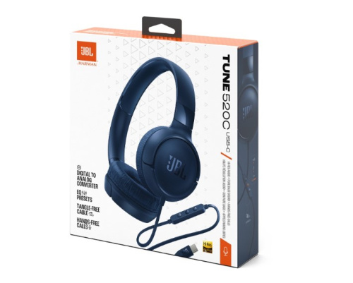 Навушники JBL Tune 520C USB-C Blue (JBLT520CBLU) фото 10